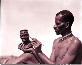 "Eshowe district, 1956. Ntuli, Zulu sculptor."