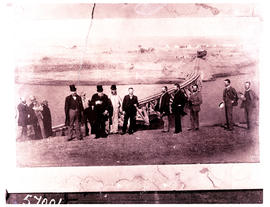 Vereeniging, 21 May 1892. Meeting between Presidents Kruger and Reitz at opening of the temporary...