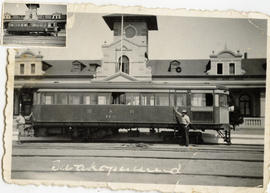 Swakopmund, South-West Africa. SAR railcar No RM10 at railway station. Built at Durban Workshop t...