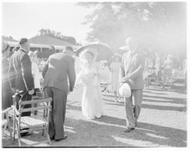 Livingstone, Northern Rhodesia, 11 April 1947. Queen Elizabeth being welcomed.