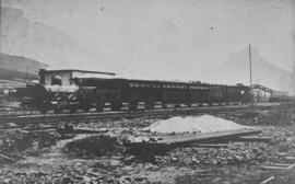 Cape Town, 1864.Passenger train leaving for Wellington.