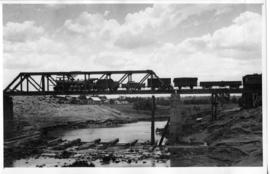 Standerton, 11 January 1945. Damaged Vaal River bridge fully repaired after accident.