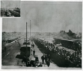 Germiston, 1 October 1899. Last train from Transvaal to Natal with Anglo-Boer War refugees.