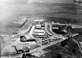 Johannesburg, 1938. Rand airport. Aerial view with lots of aircraft on the ground.