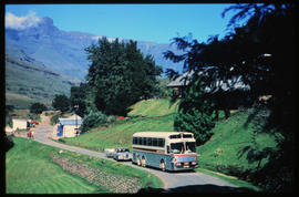 SAR Silver Eagle tour bus at a rest camp.