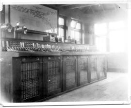 Cape Town, 1932. Interior of signal cabin at Salt River.