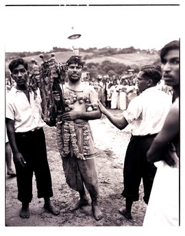 Natal, 1947. Indian fire walking ceremony.