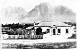 Cape Town, circa 1900. Rondebosch station building.
