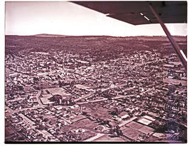"Grahamstown, 1953. Aerial view of town."