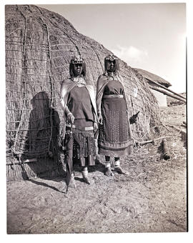 Natal, 1946. Two Baca women in front of hut.