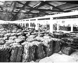 Port Elizabeth, 1930. Wool bales for export.