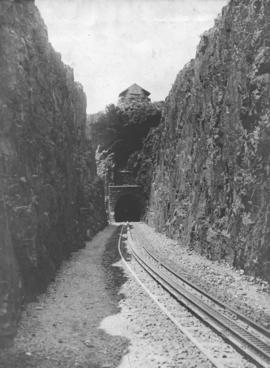 Waterval-Boven, circa 1901. The western portal of the train tunnel on the original NZASM railway ...