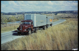 SAR Henschel truck with four-wheeled trailer.
