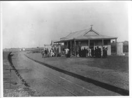 Circa 1902. Construction Durban - Mtubatuba: Kwambonambi station. (Album on Zululand railway cons...