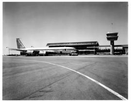 Windhoek, Namibia, 1968. JG Strijdom airport. SAA Boeing 707 ZS-DYL 'Bloemfontein'.