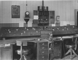 Cape Town, August 1921. New railway traffic control office. Control desk.