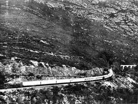 George district, 1925. SAR Classes 7 and GD with Royal Train in Montagu pass.