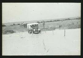 Delportshoop district, 1915  SAR Reo Truck No 113 fording the Harts River at 'Berrange's Bridge' ...