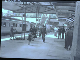 "Kroonstad, 1940. Passenger train at station platform."