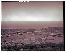 "Knysna, 1936. Aerial view over river, lagoon and the Heads."