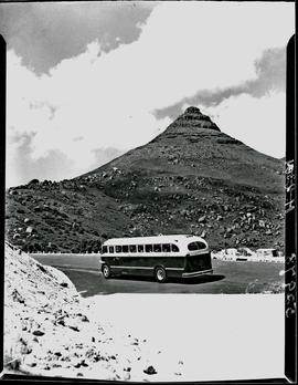 Hermanus, 1948. SAR Canadian Brill bus No MT6007 on open road.
