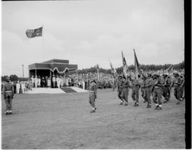 Swaziland, 25 March 1947. Royal family at parade.