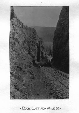 Sabie district, 1914. Rock cutting at Mile 33 between Landsbrooke and Maggsleigh stations. (Demps...