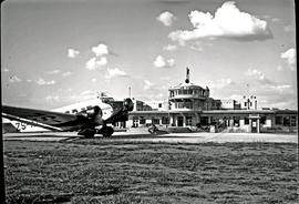 Johannesburg, 1935. Rand airport. SAA Junkers Ju-52 ZS-AFD 'Sir Benjamin d'Urban'. Note unfinishe...