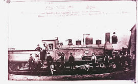 Durban, 1888. First locomotive and tender 'Havelock' built in 1888 in NGR railway shops. Built wi...