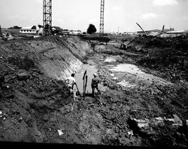 Johannesburg, circa 1979. Jan Smuts Airport. Excavation.