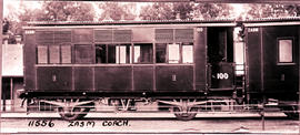 NZASM short first class coach No 100, usually used in pairs, later CSAR Type B.