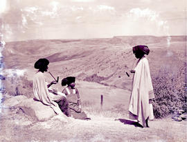 "Transkei, 1954. Three women smoking."