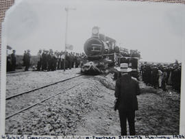 Warrenton, district, 1906. Opening of railway line at Veertienstrome behind CSAR Class 6L-2 No 35...