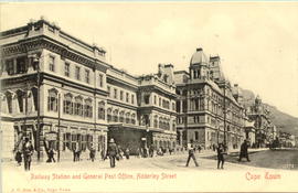 Cape Town. Railway station building and General Post Office. (Publisher JC Juta & Co, Cape Town)