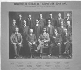July 1918. Conference of Officers of the SAR Transportation Department, Natal Division. (J Strang...