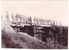 Circa 1900. Anglo-Boer War. Vet River bridge diversion.