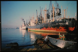 Durban, November 1974. 'SA Komatiland' in Durban Harbour. [S Mathyssen]