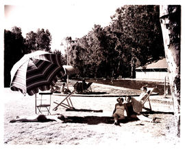 "Aliwal North, 1952. Bathers at swimming pool."