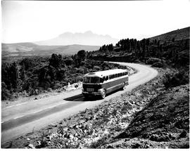 Caledon district, 1950. SAR Canadian Brill No MT6100 bus near Elgin.