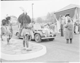 Swaziland, 25 March 1947. Royal family prepares to leave the stadium.