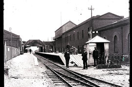 Cape Town, circa 1912. Salt River. Old station at Salt River.