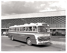 Johannesburg, 1963. SAR Nissan tour bus No MT16930 at Park station. See similar colour photo BF12...