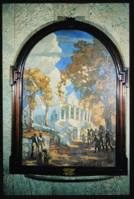 Pretoria, 1991. Painting 'Autumn in the Cape' by GS Smithard, presented by Sir Lionel Phillips, i...