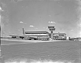 Windhoek, Namibia, 1967. JG Strijdom airport. SAA Boeing 707 ZS-EKV 'Windhoek'.