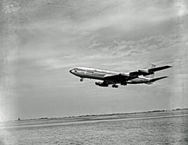 Cape Town, 1960. DF Malan airport. SAA Boeing 707 ZS-CKC 'Kaapstad' taking off. Note painted engi...