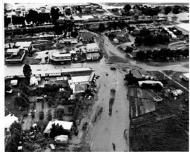 Henneman, 15 March 1948. Aerial view of flood damage.