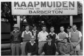 Kaapmuiden, 1953. Stationmaster and staff.