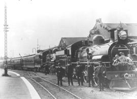 
Royal Train with Duke and Duchess of Connaught hauled by CSAR Class 10 No.671, later SAR Class 1...