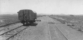 Wildfontein, 1895. Goods wagon at siding crossing. [EH Short]