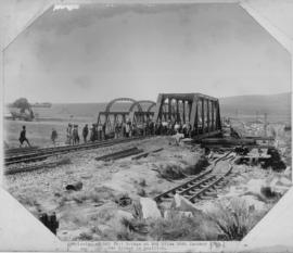 January 1903. Temporary birdcage 100 feet bridge at mile 99 3/4.